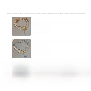 Scheda tecnica del bracciale con perle d'acqua dolce e cristalli con pesi e misure