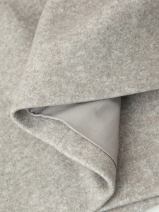 British style wool coat in beige with premium soft texture and elegant inner lining