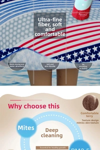 Detailopname van absorberende microvezel strandlaken met Amerikaanse vlag en zachte stof