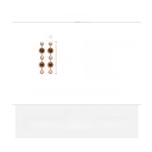 Detail view of pearl and tiger eye earrings with precise 1*1.8cm size measurements