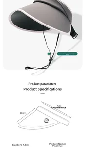 UPF 50+ sun hat detail showing large brim structure and adjustable windproof cord