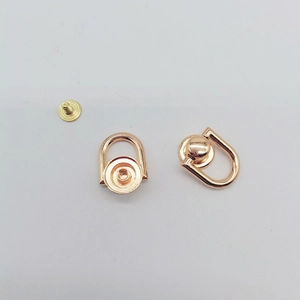Herrajes de metal oro rosa para bolsos con anilla en D y conectores de tornillo