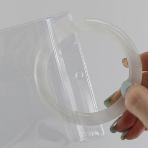 Transparent PVC ziplock bag with hanging hole for anti-oxidation jewelry storage