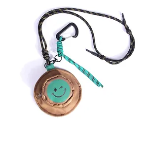 Mini Hat Shaped Coin Purse Earphone Case Polyester Nylon With Carabiner And Lanyard Portable Creative Fashion Unisex