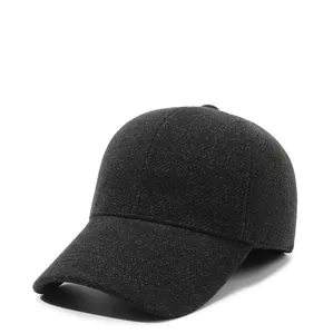 Close-up of winter baseball cap featuring warm fleece fabric and 3D embroidered logo
