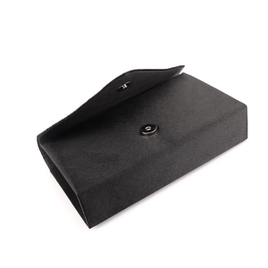 Elegant black satin rhinestone evening clutch bag with magnetic closure for weddings