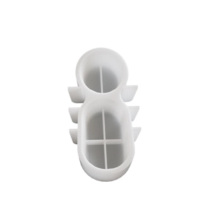 Moule en silicone à double cavité pour bougies parfumées et pots de rangement en résine DIY
