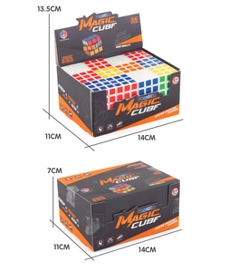 Retail display box of 24 pieces 3x3x3 smooth speed magic cubes for educational learning