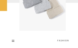 Detailed trio of ribbed knit beanies in beige, light grey and slate blue colors