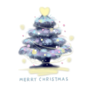 Adesivo statico natalizio per finestre con albero cuore e scritta Merry Christmas