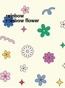 Dettaglio di fiori colorati e stelle sul tappetino assorbente in diatomite per il bagno