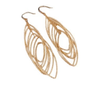 Boucles d'oreilles pendantes feuilles dorées évidées avec zircons pour un style élégant