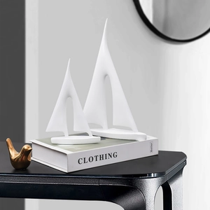 Modernes minimalistisches Segelboot-Skulpturen-Set für luxuriöse Wohnkultur zu Hause