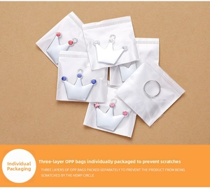 Zinc alloy crown pet pendant with colorful gemstones in individual protective packaging