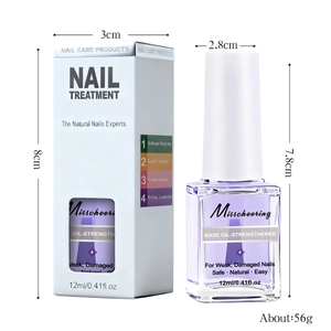 Detail view of Misscheering 12ml nail strengthener base oil for repairing weak nails