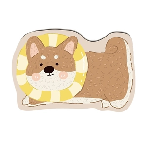 Absorbent Shiba Inu bath mat with a non-slip backing for bathroom dry and wet separation