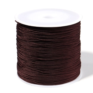Donkerbruin 0,8 mm nylon koord voor sieraden op witte spoel voor DIY handwerk
