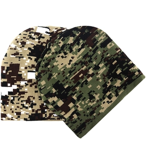 Berretto In Maglia Mimetica Digitale Caldo Poliestere Tattico Invernale All'Aperto Skull Cap Copricapo Antivento