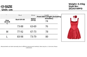 Size chart detail for slim fit bodycon dress with bust and waist measurements in cm
