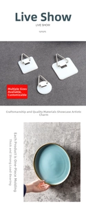 Strong adhesive wall hooks with metal triangle rings for plates and frames