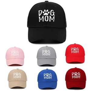 Dog Mom Baseball Cap Embroidered Cotton Adjustable Outdoor Casual Hat For Women Pet Lovers