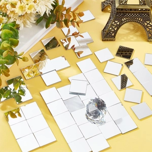Self-adhesive mini square acrylic mirror tiles for DIY wall decor with high reflection