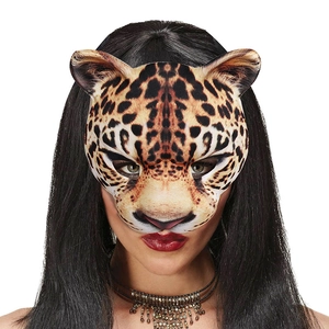 Leopard Animal Mask EVA Half Face Masquerade Cosplay Halloween Party Breathable Costume Accessory For Adults