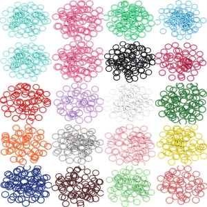 Colorful macaron paint metal jump rings in 20 colors for DIY jewelry making