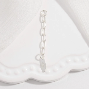 Professional S925 sterling silver drop extender chain for necklaces and bracelets
