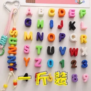 Assorted colorful acrylic alphabet and number beads for DIY jewelry making and crafts