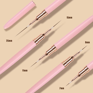 Set di 5 pennelli professionali per nail art con punte da 7mm a 25mm per dettagli fini