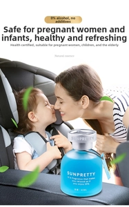 65ML light blue glass liquid car freshener with silver cap and natural essence bottle