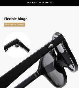 Close-up of flexible metal hinge on retro round sunglasses showing durable structure