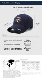 Tableau des tailles de casquette avec dimensions et guide de mesure de la tête