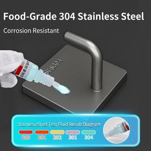 Strong 304 stainless steel J-hook in matte dark grey with a non-punch wall mounting design