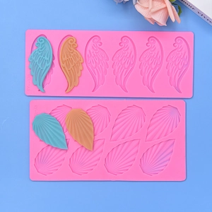 Angel Wings Leaf Pattern Silicone Mold Fondant Chocolate Cake Decorating Tool DIY Baking Tray Sugarcraft Accessory