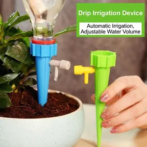 Automatic Plant Watering Spikes PP Plastic Adjustable Flow Control Valve Drip Irrigation For Indoor Outdoor Garden Plants