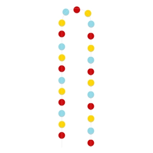 Colorful amusement park theme circle paper garland for birthday party hanging decoration