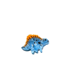 Mini pince à cheveux dinosaure bleue et orange en résine mignonne pour collection Y2K