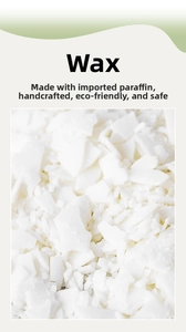 Detailed macro view of white paraffin wax flakes used for making scented panda candles