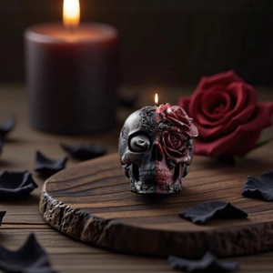 Gotische Totenkopf Rose Schlange Silikonform Für DIY Kerzenherstellung Harz Seifen Handwerk Halloween Dekoration Neuheit
