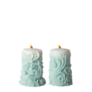 Molde para velas de pilar tallado vela aromática creativa en espiral hecha a mano