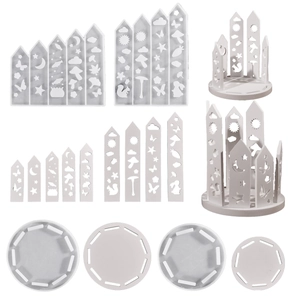DIY silicone molds for animal fence candle holders and resin plaster ornaments set