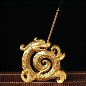 Porte-Encens En Forme De Dragon Alliage De Zinc Mini Brûleur Vintage Zen Décoration Maison Aromathérapie
