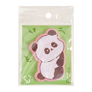Cute panda shaped sticky notes cartoon animal memo pad for students in clear packaging