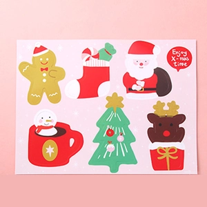 Cartes de décoration de sucettes de Noël avec motifs du Père Noël et de renne