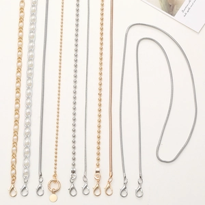 Metal Bag Strap Chain Replacement Crossbody Phone Lanyard DIY Shoulder Belt Faux Artificial Pearl Alloy With Lobster Clasp