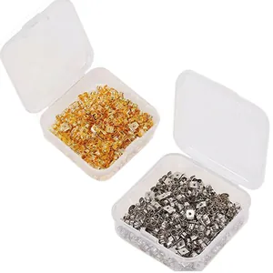Earring Backs Stoppers Silicone Zinc Alloy DIY Jewelry Making Findings Boxed Butterfly Bullet Shape Replacement Accessories