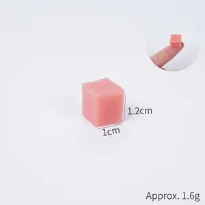 Miniature de cube de jambon en PVC pour maison de poupée, modèle de nourriture de 1cm