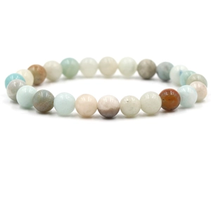 Natural Stone Beaded Bracelet Multi Color Gemstone Round Beads Elastic Stretch Fashion Jewelry For Women Men